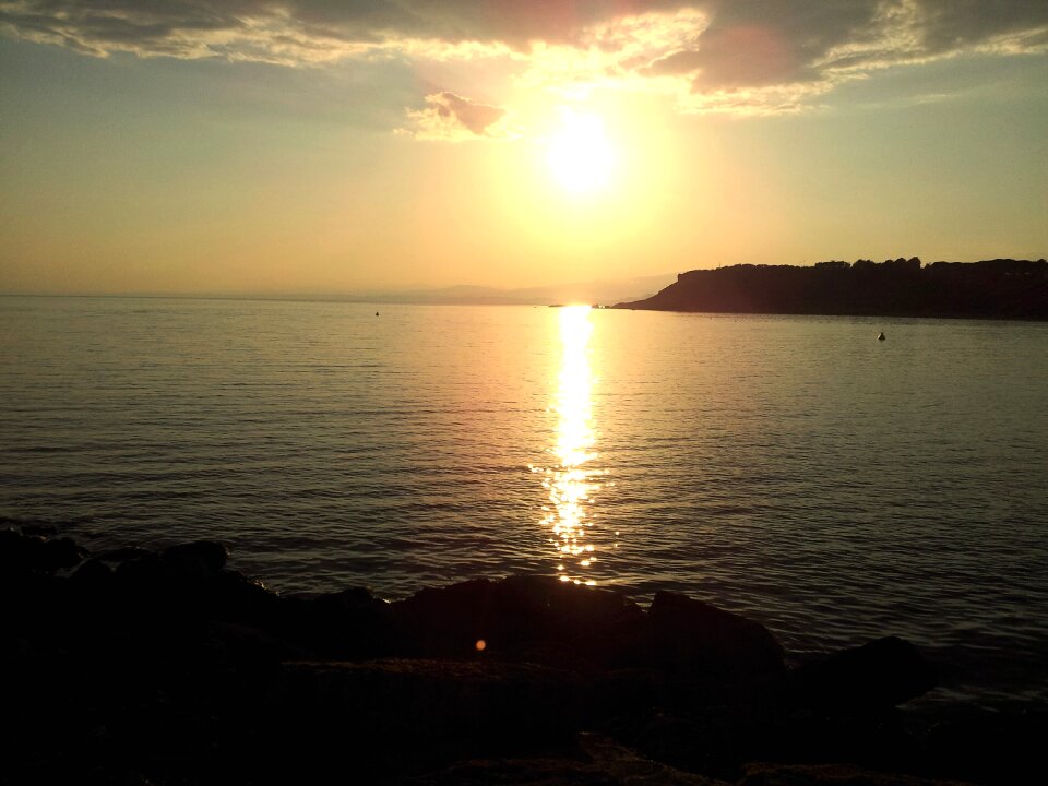 Sunset waterfront naples