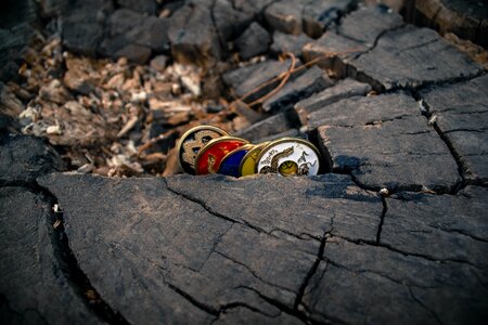 Ancient coins wood grain retro