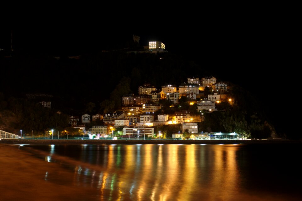 San sebastian night landscape highlights