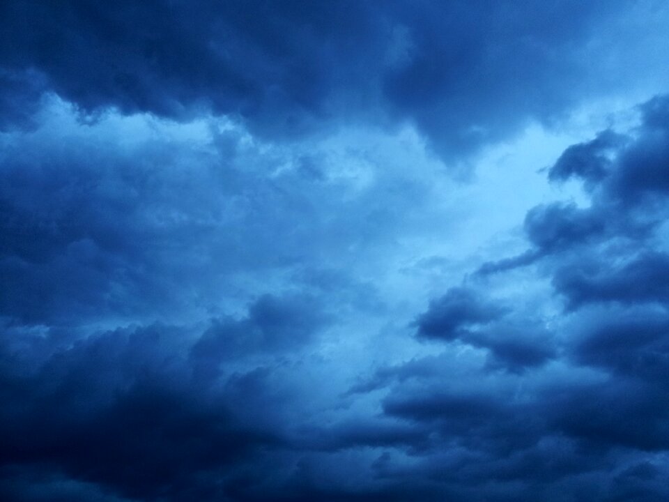 Clouds form mood atmosphere
