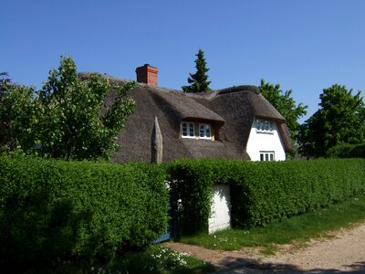 Thatched roof house island