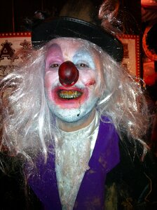 Carnival costume evil clown