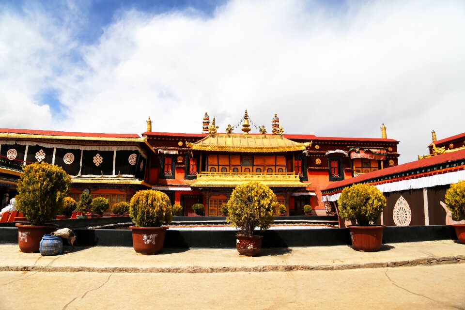 Blue sky the majestic buddhism photo