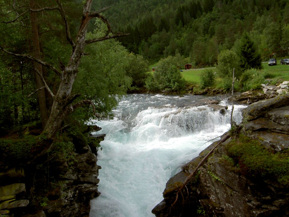 Landscape falls nature photo