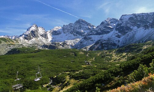 Mountains ridge tops photo