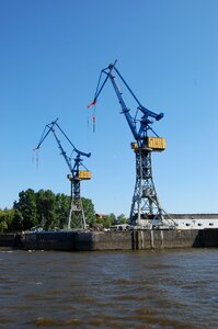 Hamburg port cranes
