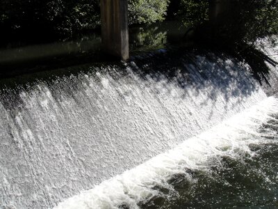 River dam waterfall