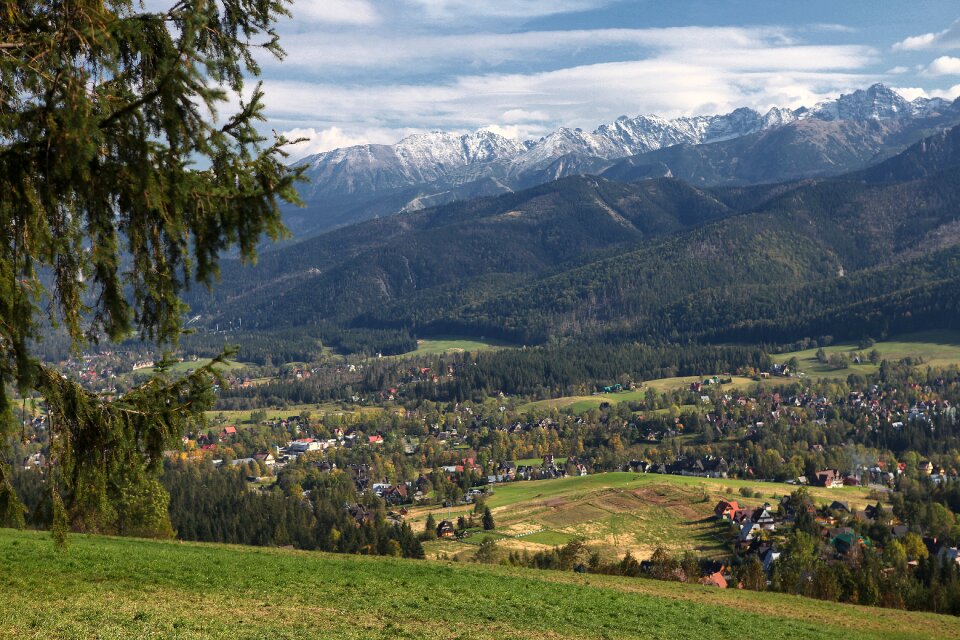 View of zakopane nature autumn