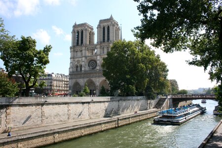 Paris seine river boat photo