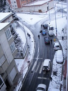 Snow jam of traffic nevado