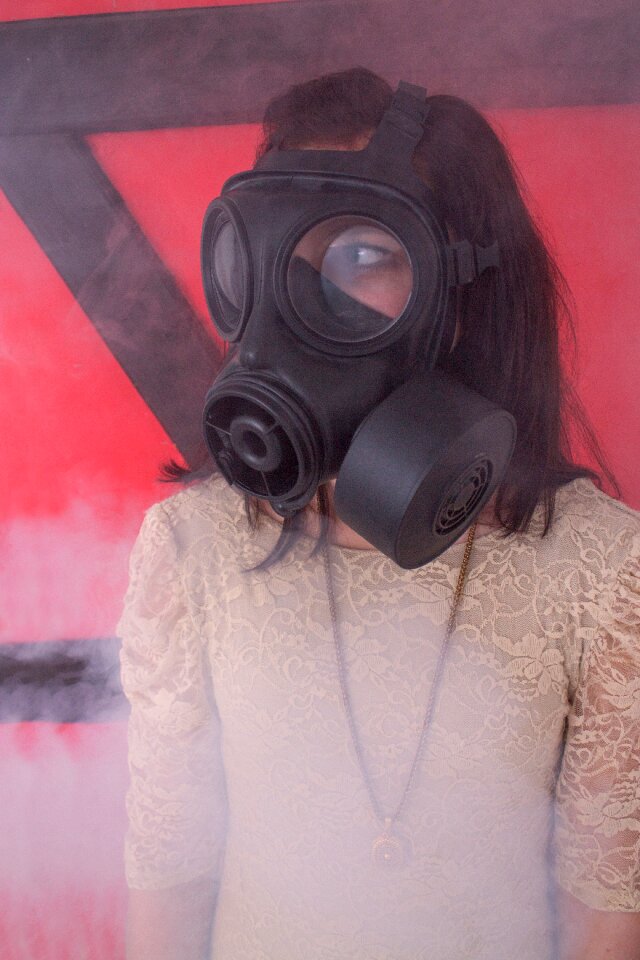 Smoke woman fog