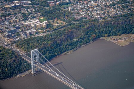 Aerial view skyline architecture photo