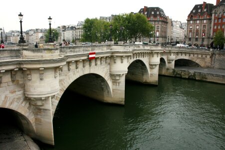 Paris bridge seine river photo