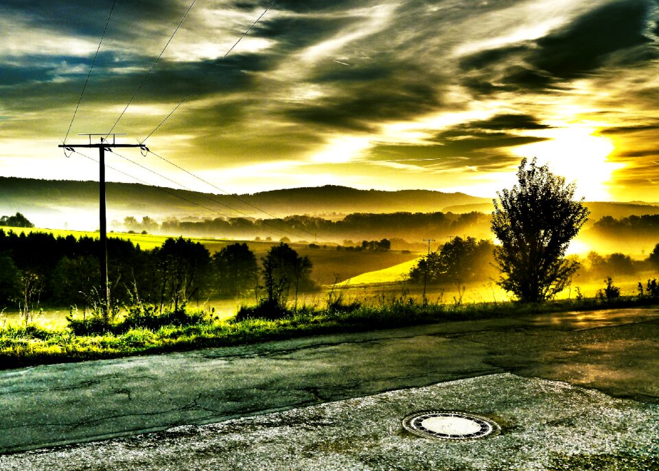 Autumn fog atmosphere