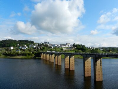 Portomarín bridge rio miño