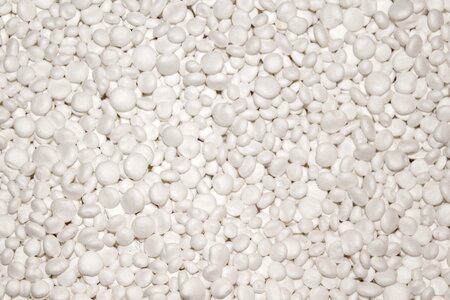 White building material pellets