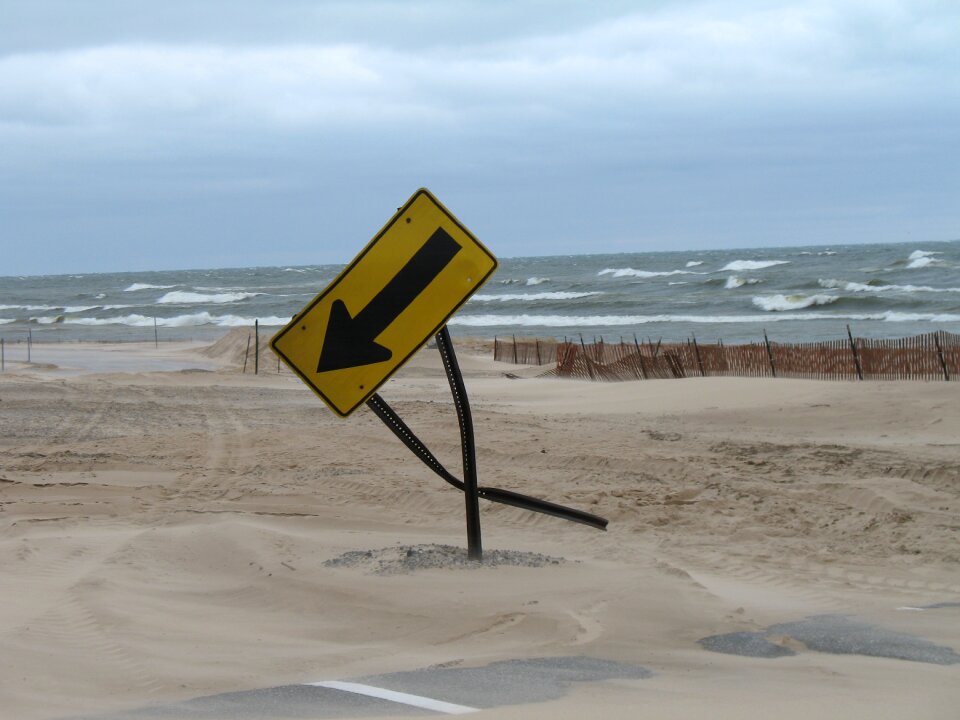 Street sign lake michigan