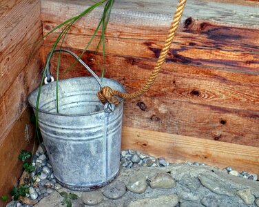 Water rope water bucket photo