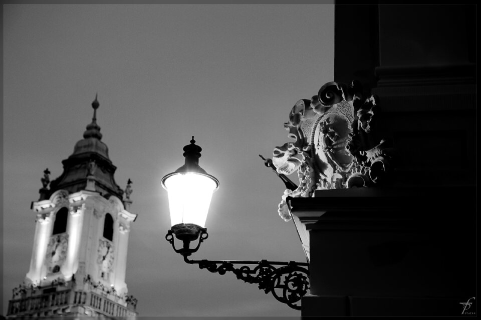 Architecture gray lamp