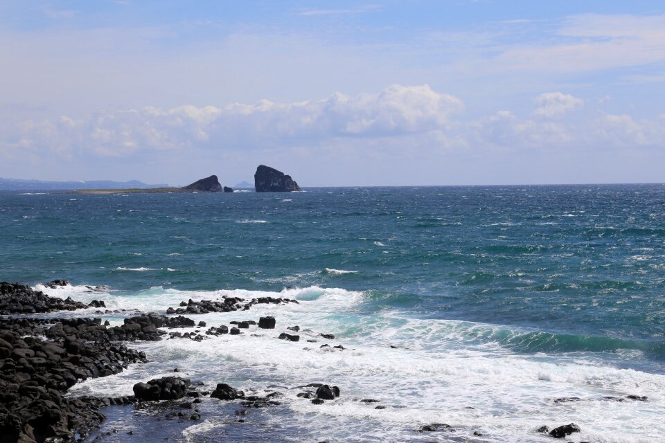 Jeju island waves the brothers island