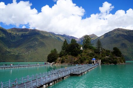 Tibet beautiful lake the scenery