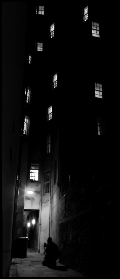 Lane night architecture