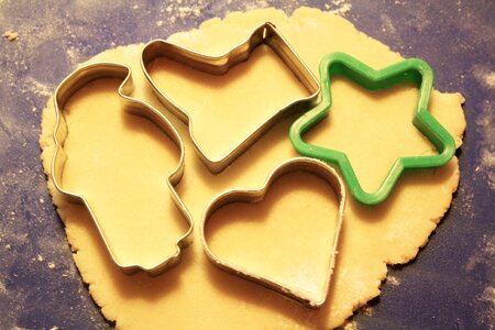 Shortcrust pastry christmas cut out photo