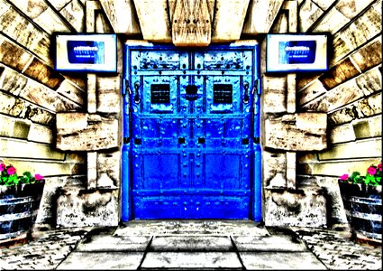 Effect blue architecture