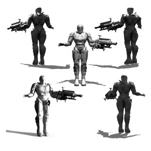 Bio mechanics render 3d model