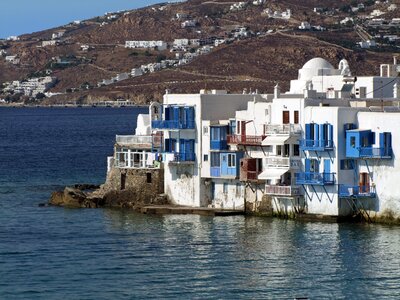 Cyclades greek island houses