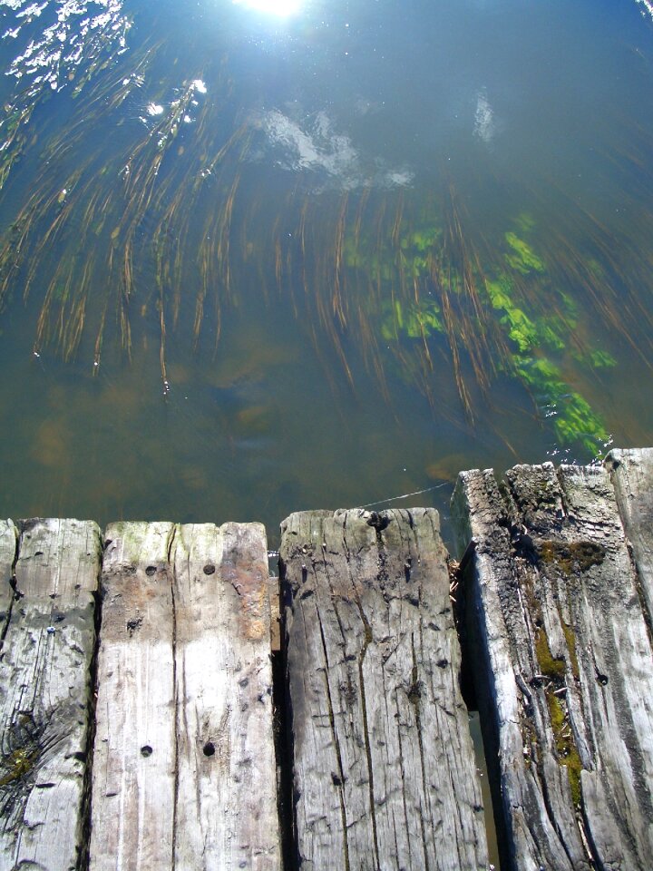 Water river footbridge