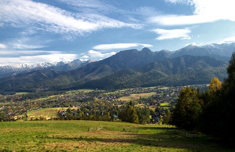 Panorama landscape autumn photo