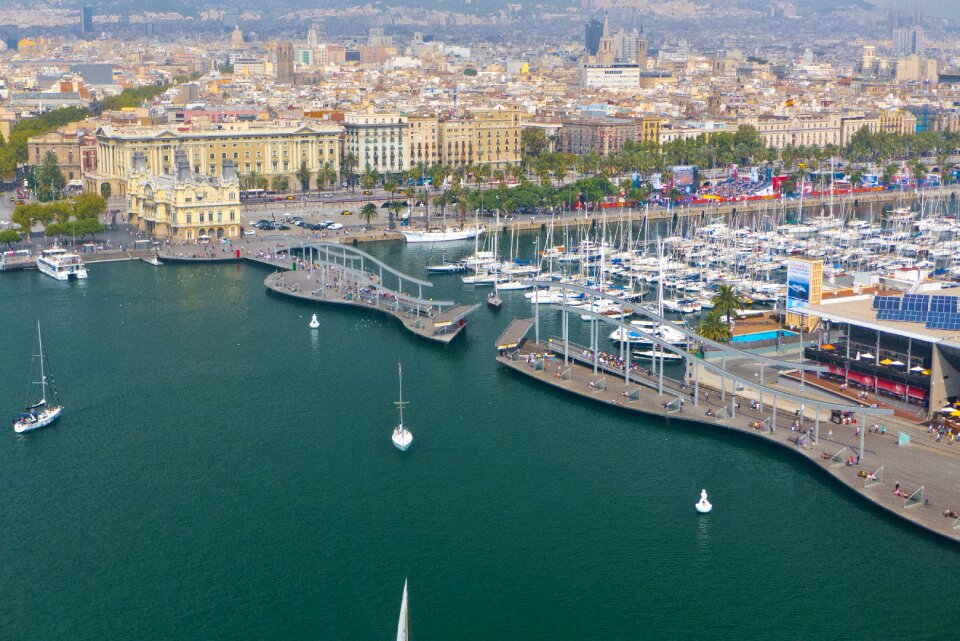 Sea port sailboats