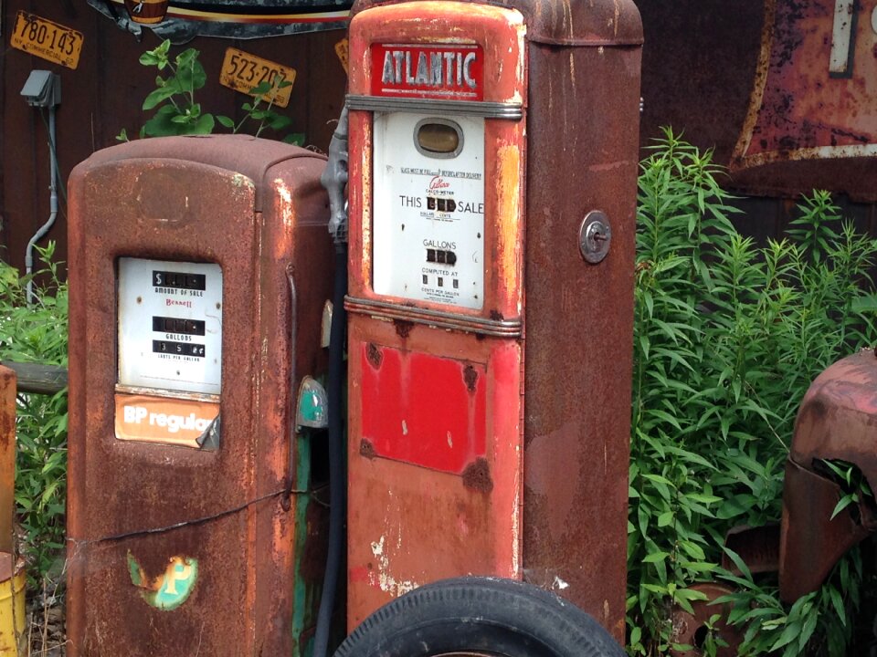Rusty rusted pump gasoline