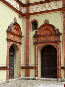 House entrance doors old photo