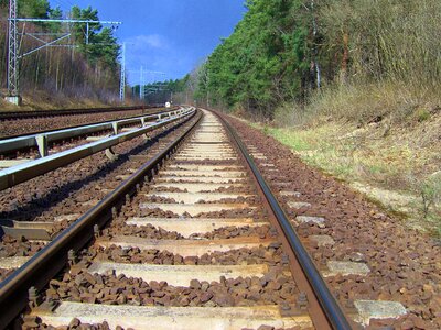 Track bed gravel railway line