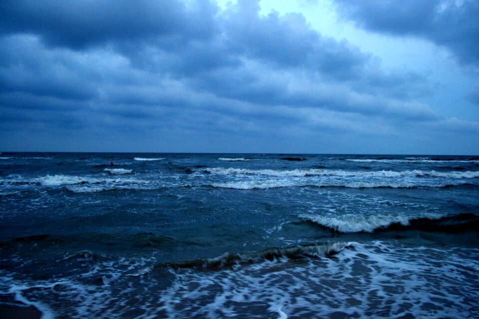 Clouds black water