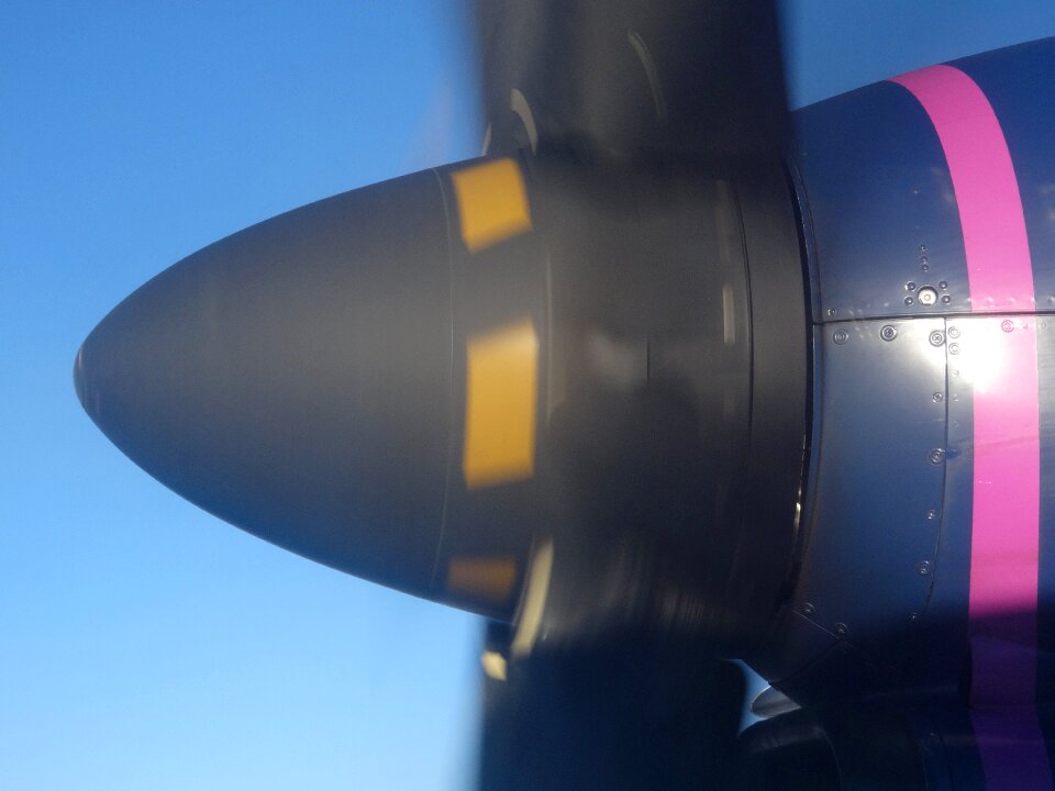Propeller plane sky