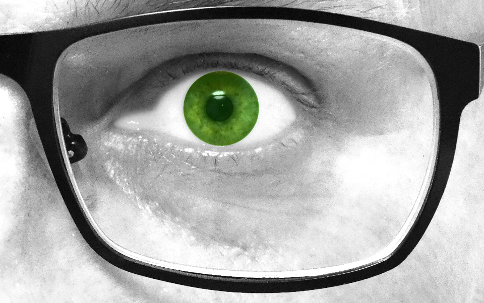 Eye glasses see sharp