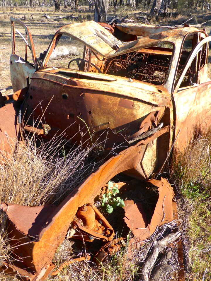 Vehicle weathered broken