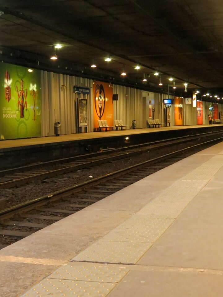Metro station paris track