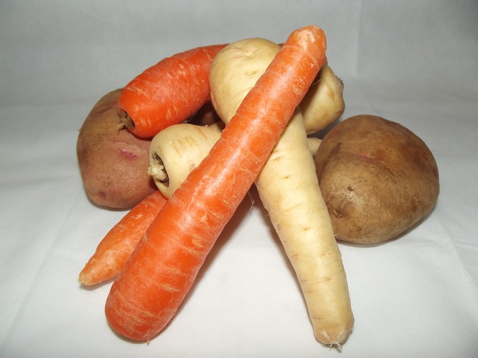 Carrots parsnips potatoes