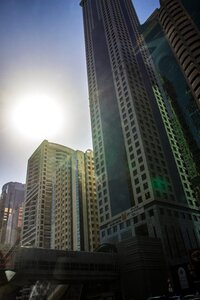 Dubai big city window photo