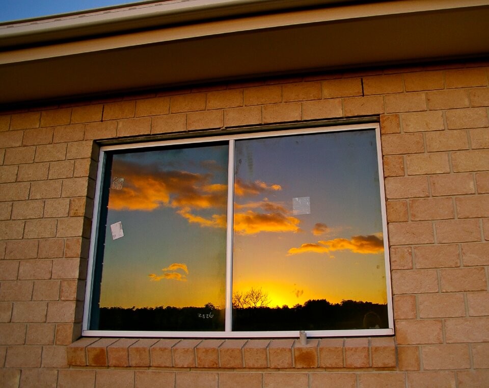 Sunset wall building