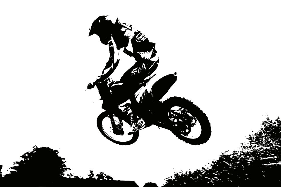 Motocross mural motorcycle