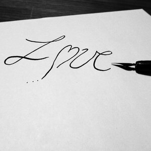 Love letter love you ink photo