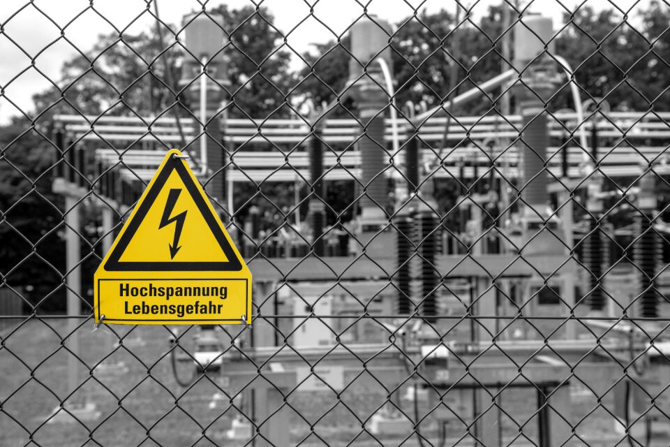 High voltage risk dangerous