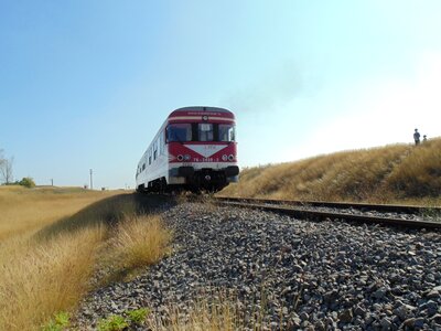Train stones railroad photo