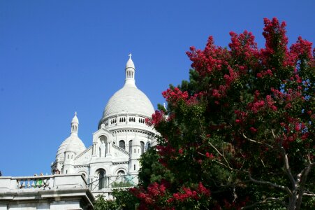 Sacre coeur dome of church paris photo