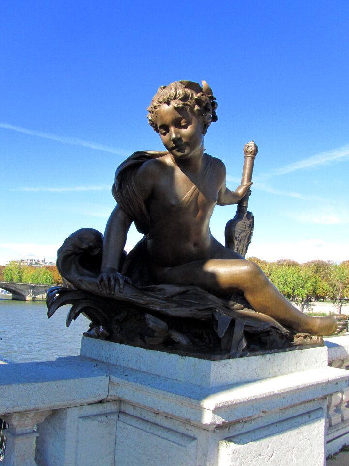 Paris bridge angel
